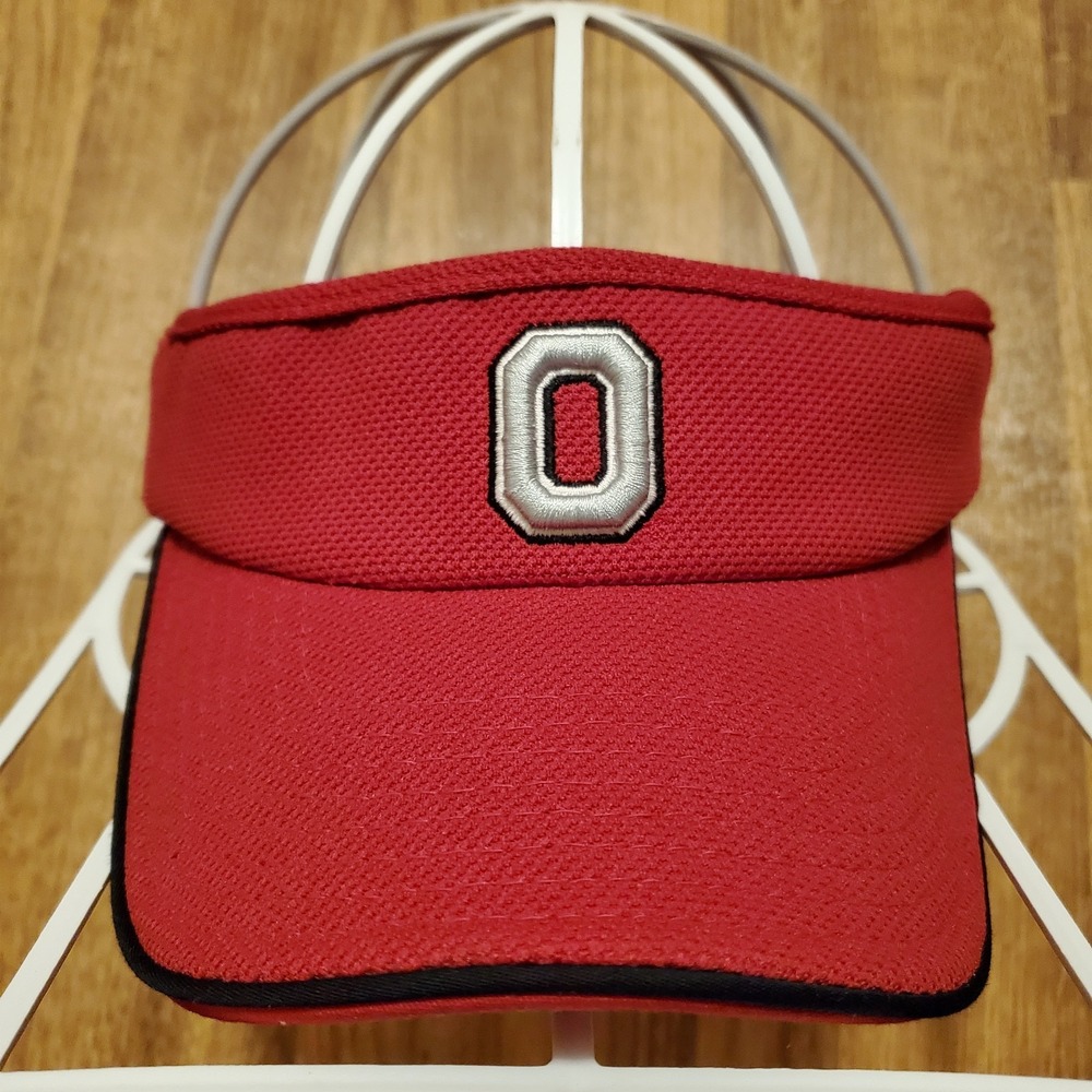 Vintage Nike Ohio State Buckeyes Visor Hat Cap Red Adult‎ Golf Tennis